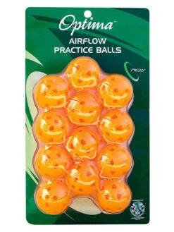 Optima Air Flow Practice Balls 12 Pack Orange