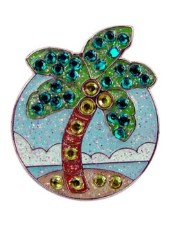 Navika Swarovski Crystal Palm Tree Marker