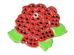 Navika Swarovski Crystal Rose Red Marker