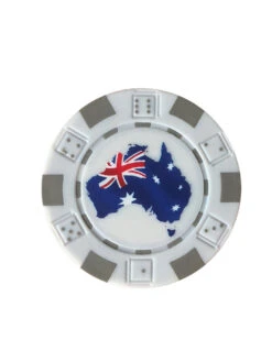 Stonehaven Poker Chip Ball Marker Australian Flag