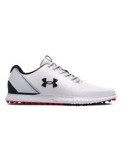 Under Armour Charged Medal Spikeless Wide (E) Golf Shoes - White/Mod Grey