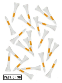 Pride PTS Prolength Golf Tees 90 Pack - Orange